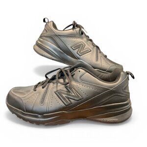 New Balance 608 V5 Black Leather Comfort Training Sneaker Shoes Mens 13 4E Wide